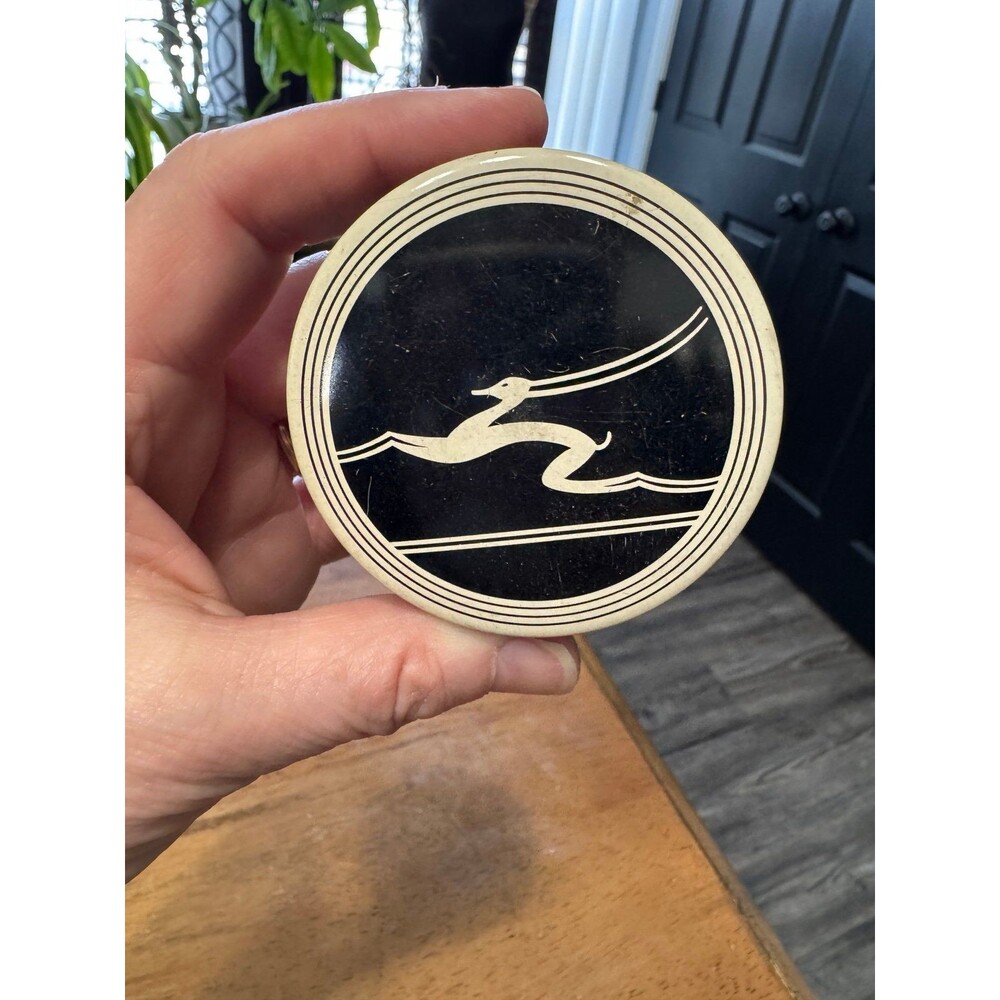 vintage typewriter ribbon tin from the 1930s Art Deco era.